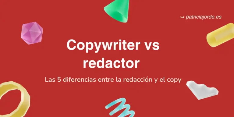 Portada de blog sobre la diferencia entre redactor de contenidos y copywriter