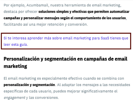 Ejemplo de CTA en artículo de blog