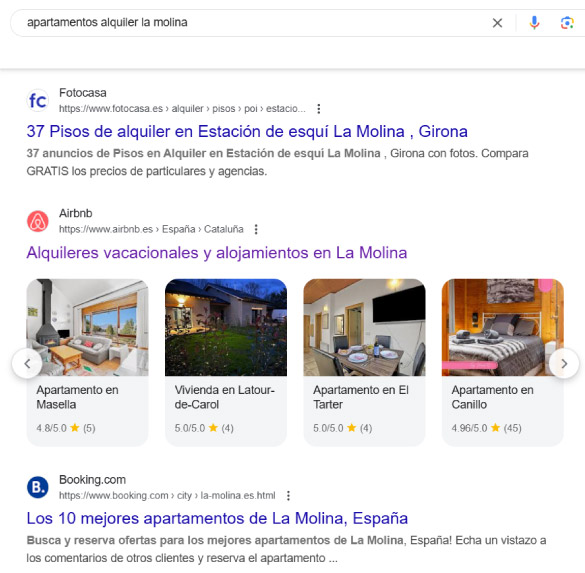 Ejemplos datos estructurados SEO Airbnb