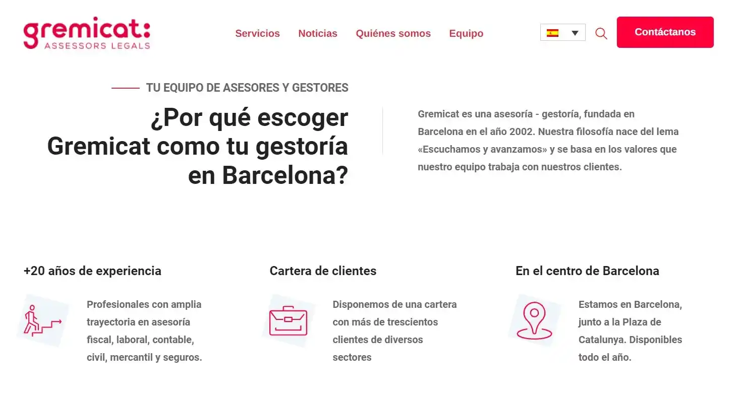Ejemplo de web asesoría-gestoría optimizada con keywords locales
