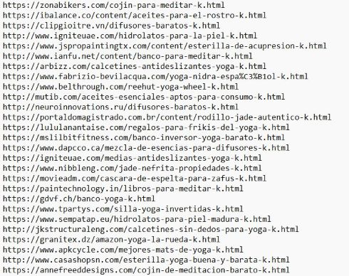 Ejemplos de malas prácticas de seo: enlaces spam que no hace falta enviar mediante disavow de Google