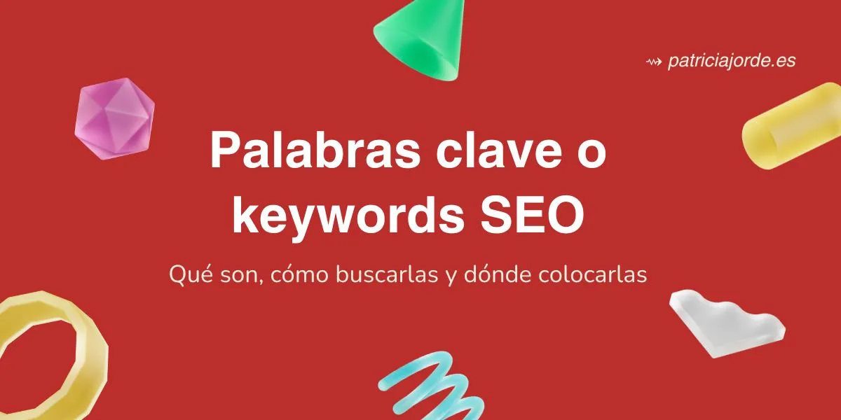 Portada artículo palabras clave o keywords seo