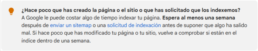 Documentación de Google sobre por qué una web no aparece en los resultados
