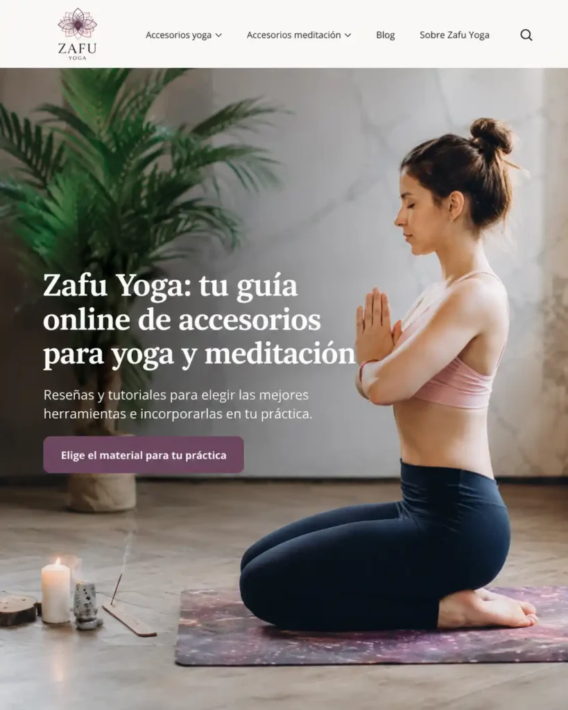 Portada de proyecto de SEO sobre yoga