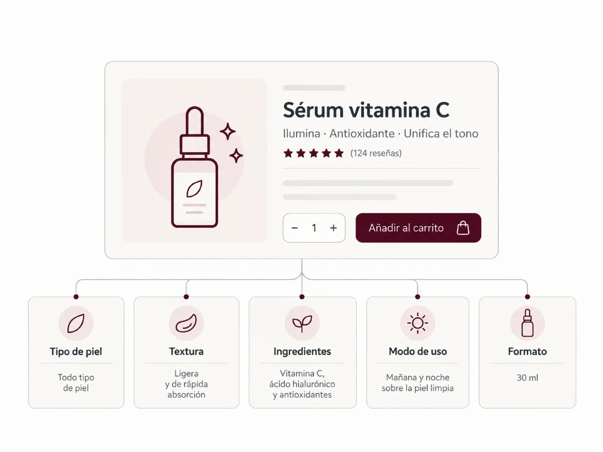 Ejemplo de descripción de producto cosmético