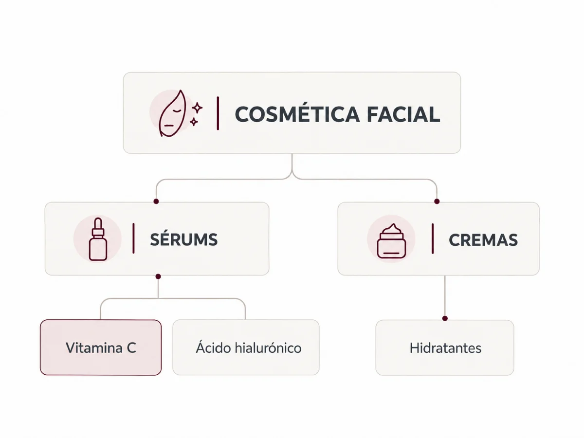 Ejemplo de categorías en ecommerce de cosmética